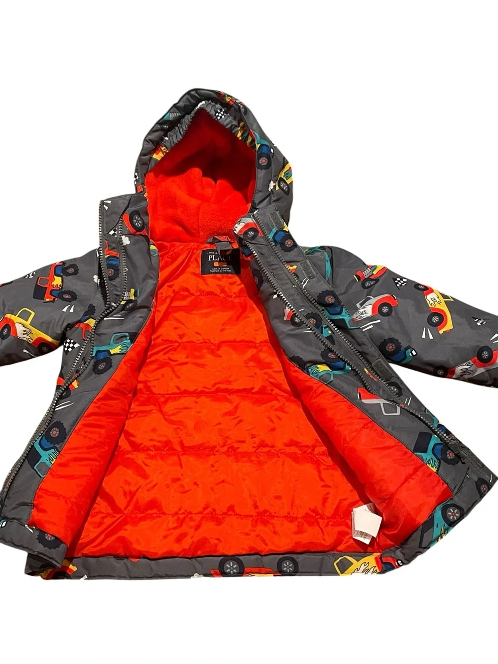3T Childrens Place Puffer Coat Snowpants Bibs Boys Cars Trucks Jacket Overalls